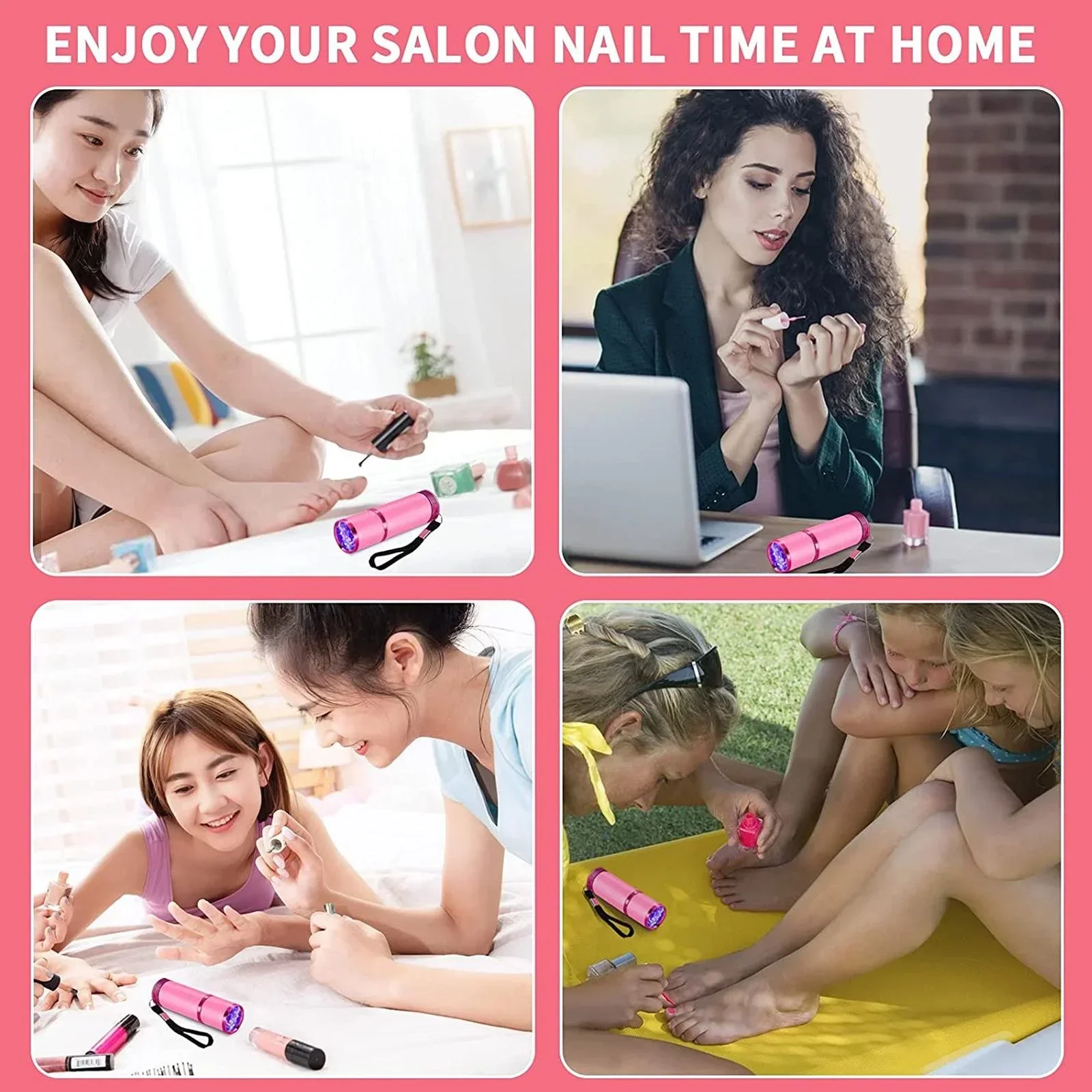 Siliconen kop Draagbare nagelgereedschappen LED UV-drooglamp Mini compact ontwerp Duurzame nagelsalonapparatuur