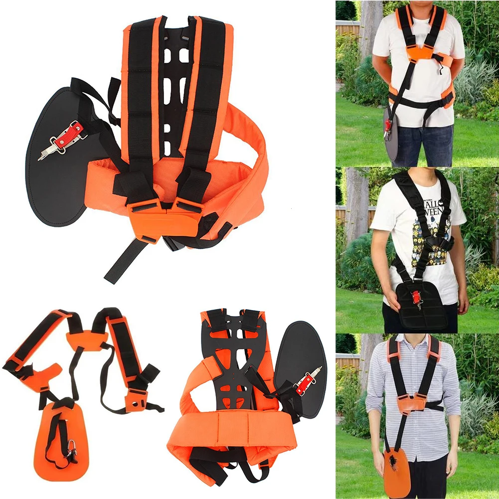 Double Shoulder Harness Comfortable Padded Belt Shoulder Strap Labor Saving Increase Safe for Brush Cutter Trimmer Garden Pruner