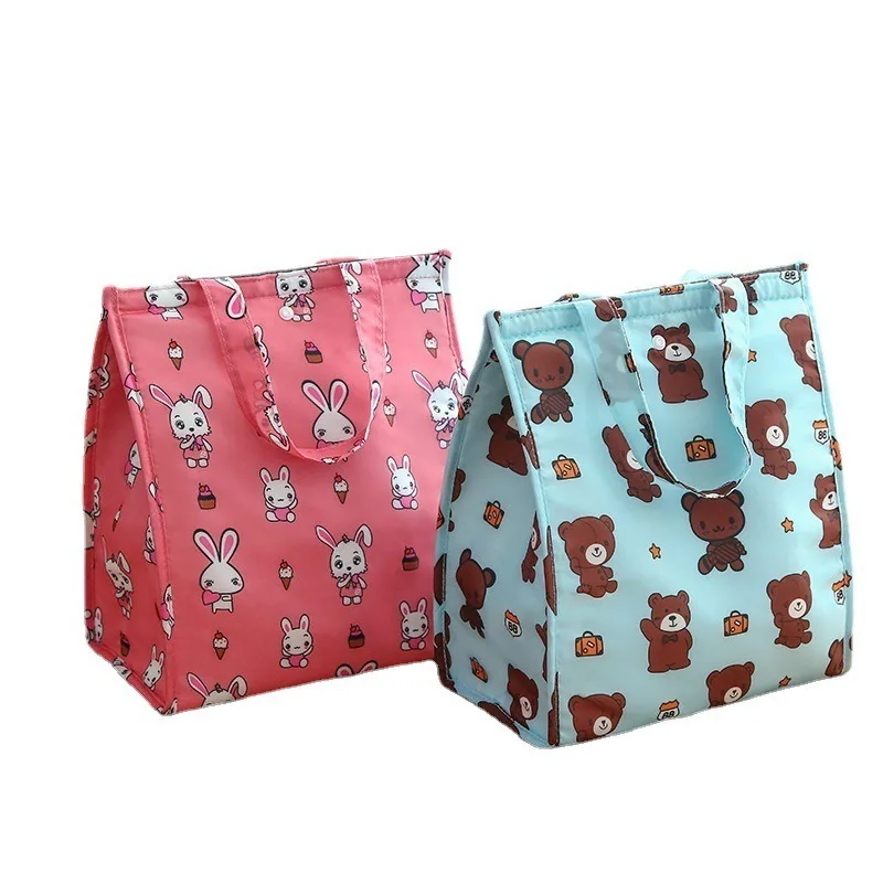 Waterproof Foldable Handheld Lunch Insulated Bag, Aluminum Foil Insulated Large-capacity Storage Lunch Box, Bento Bag image 4