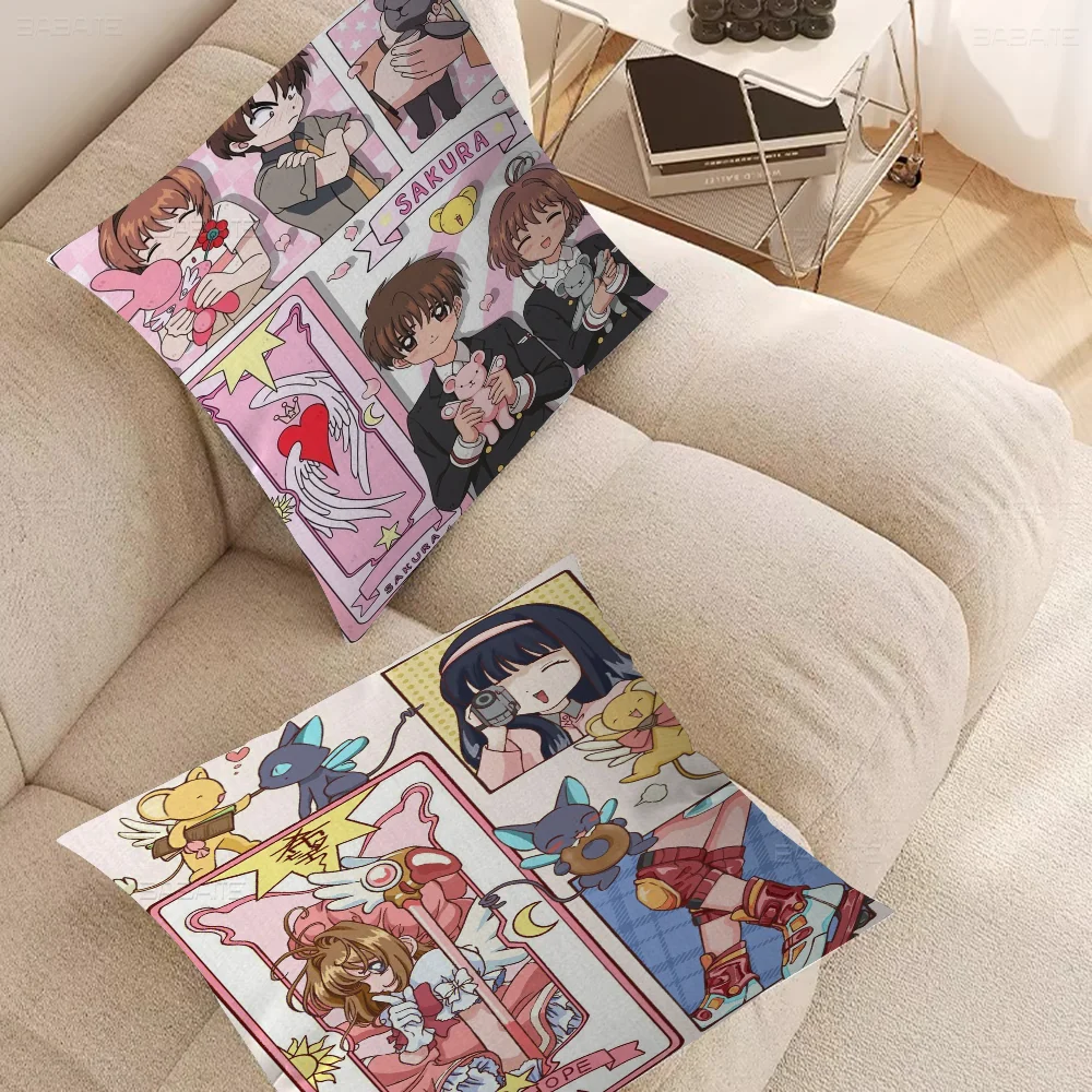 C-Cardcaptor S-Sakura Pillow Gift Home Office Decoration Bedroom Sofa Car Cushion Cover Case 45x45