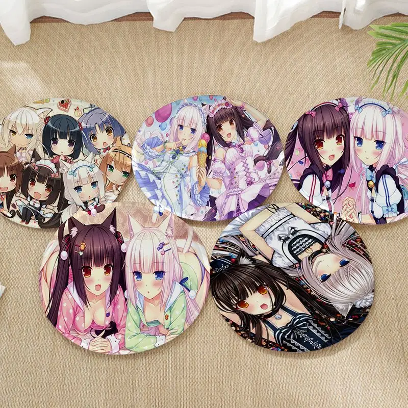 

Anime Nekopara Movie Cushion Mat Tie Rope Chair Cushion Soft Office Car Seat Comfort Breathable 45x45cm Cushion Pads