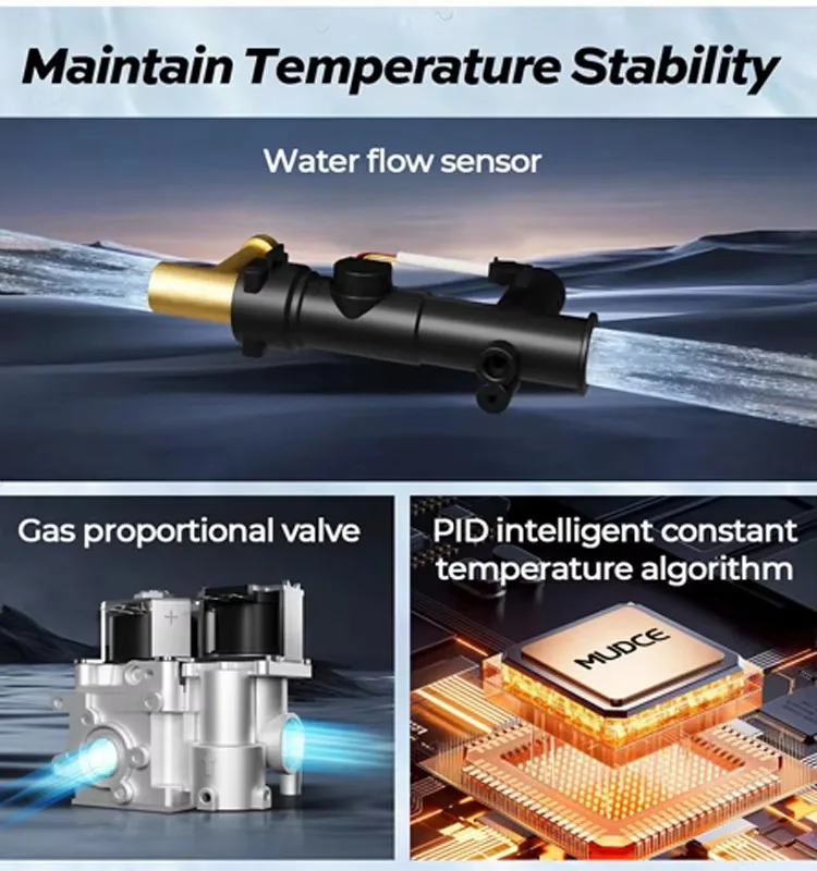 سخان مياه LPG سريع التسخين 12 فولت 12 لتر من المصنع مباشرة، نظام غاز قائم بذاته مع تحكم دقيق في درجة الحرارة لـ RV #5