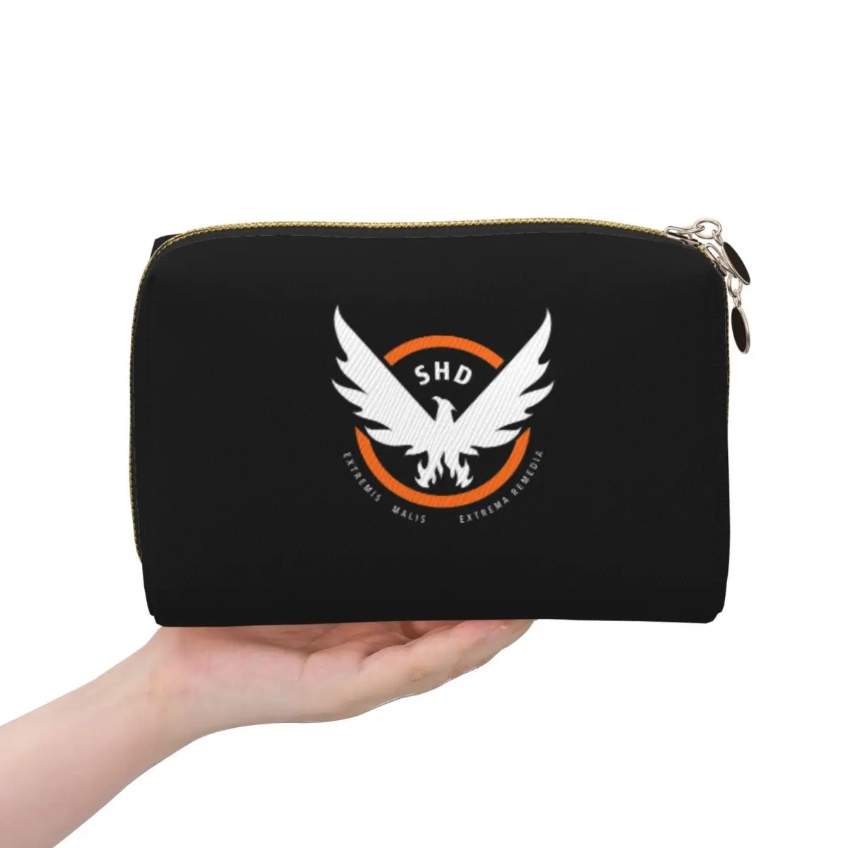 Game Tom Clancys The Division SHD Seal Women Cosmetic Bags Travel Makeup Organizer Pouch Toiletry Storage Dopp Kit Box