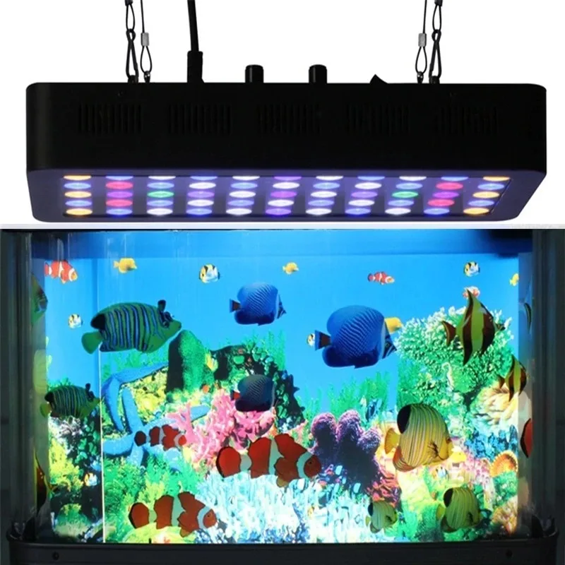 

Timer Control Dimmable 165W LED Aquarium Light Full Spectrum for Grow Coral Reef Marine Fish Tank LPS/SPS