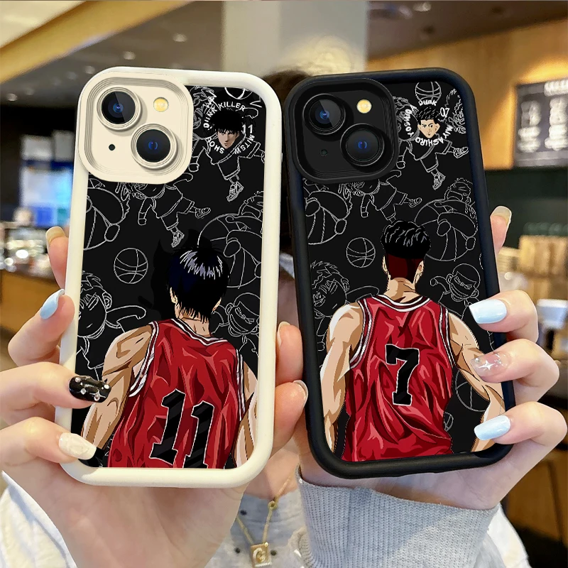 

Japan Anime Slam Dunk Phone Case for iPhone16 15 14 13 12 11 Pro Max 16 15 14 8 7 Plus X XS Max 8 7 FE Silicone Non-Slip Covers