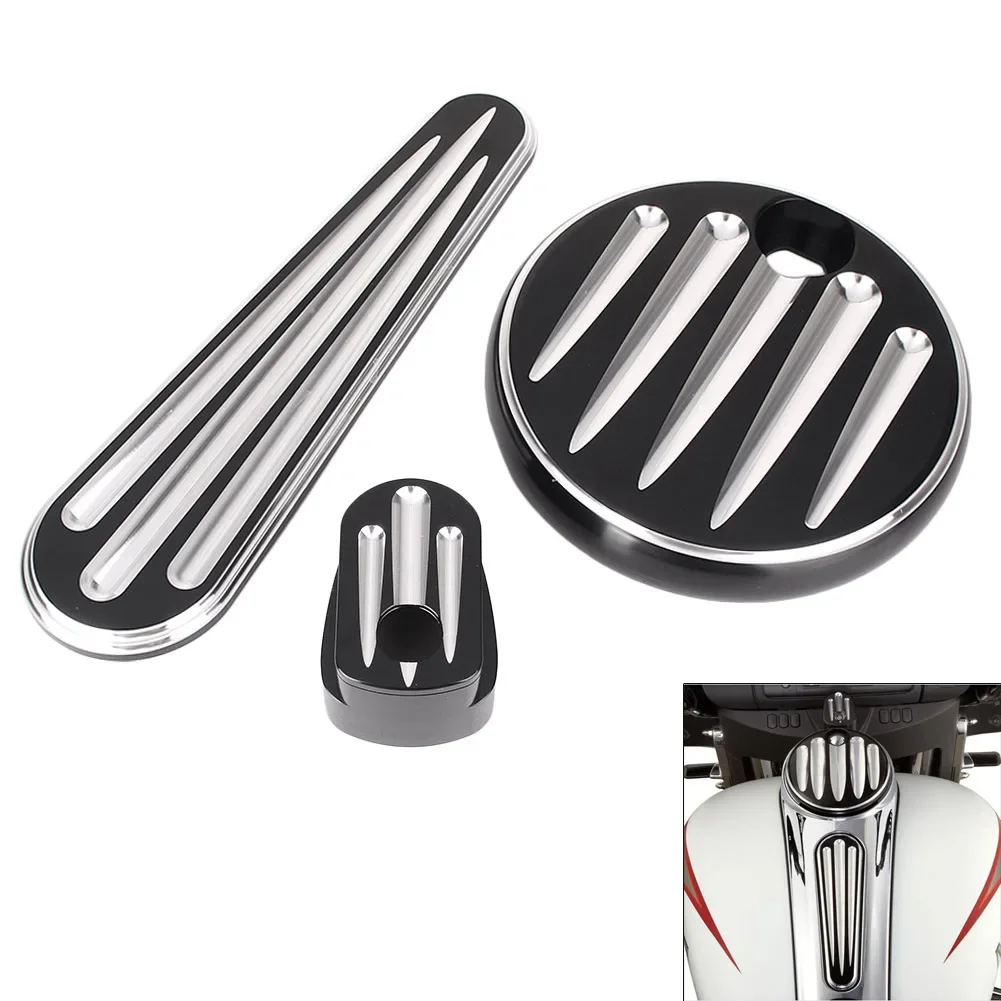 

Фонарь крышки выключателя, вставка для панели топливного бака, комплект крышек для Harley Touring FLHX FLTRX 2014 2015 2016 2017, алюминий