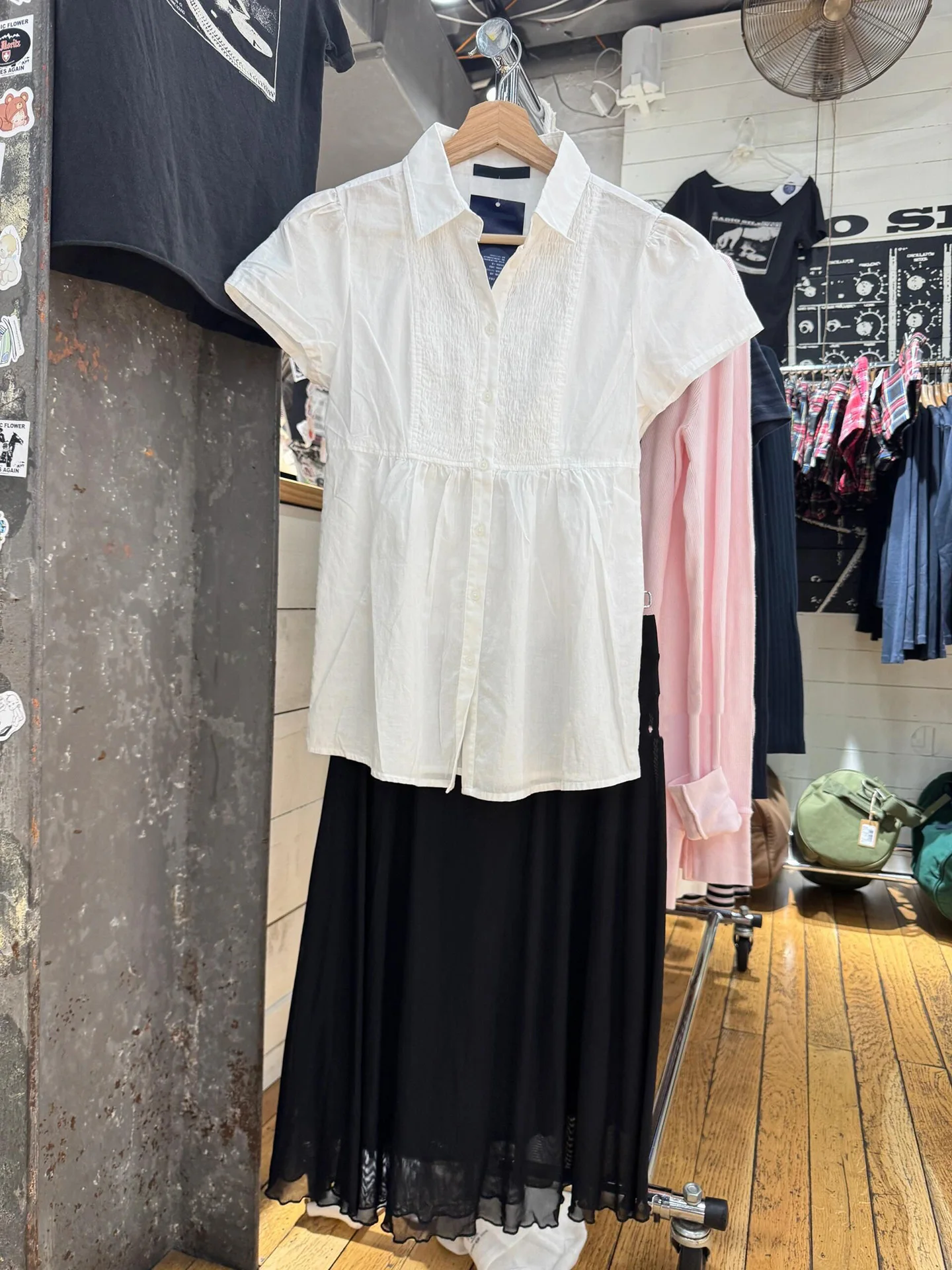 Branco plissado cinched blusa feminina verão turndown colarinho único breasted blusas de algodão estilo preppy doce camisas de manga curta