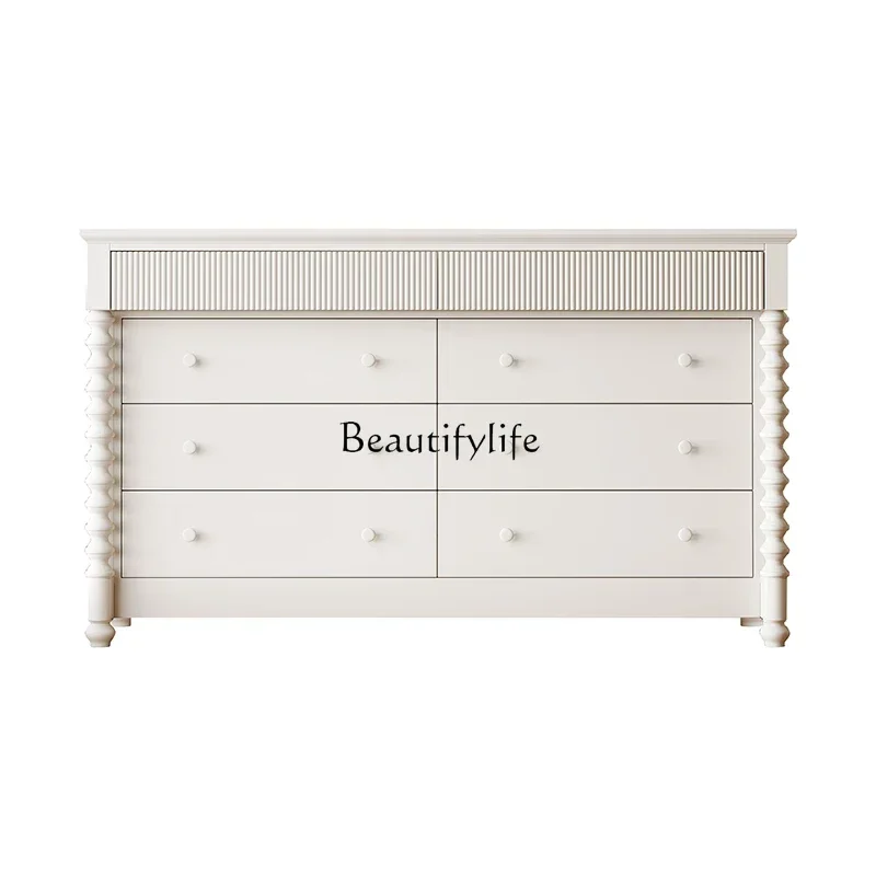 

D25Light Luxury Wabi Silent Wind Living Room Entrance Cabinet Solid Wood LockerSSS