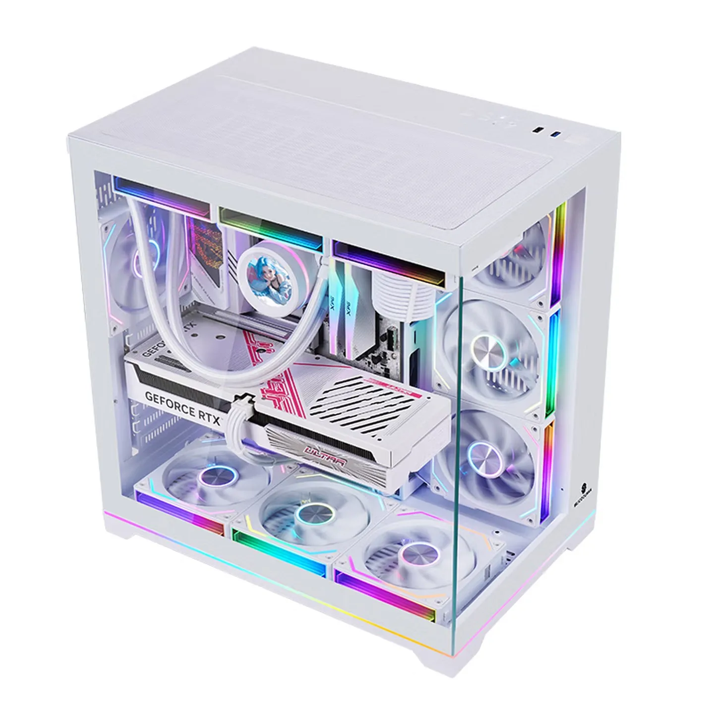 WJCOOLMAN Lonely Warrior PLUS Rainbow Edition ARGB Light Strip Coastal Room Computer Case / 360 Water Cooling / ATX Motherboard
