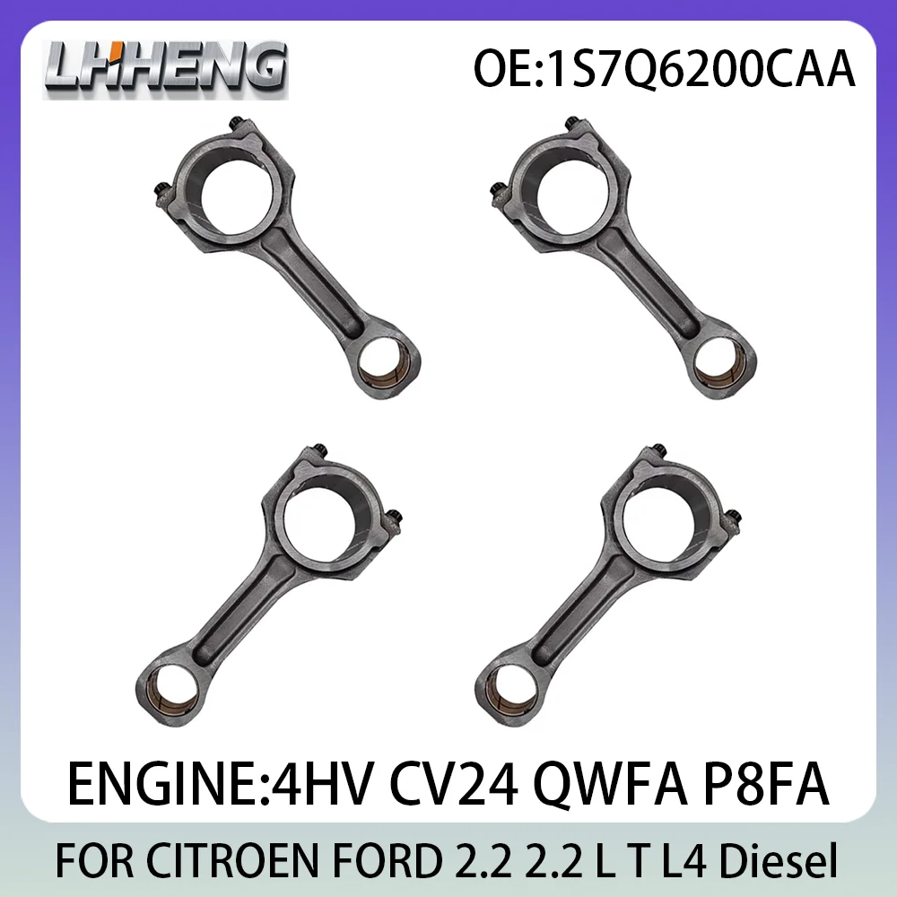 

4 шт. шатун, новый набор 2,2 л, 2,2 л T, дизель 1S7Q6200CAA 4HV для CITROEN JUMPER FORD MONDEO TRANSIT PEUGEOT BOXER 04-18