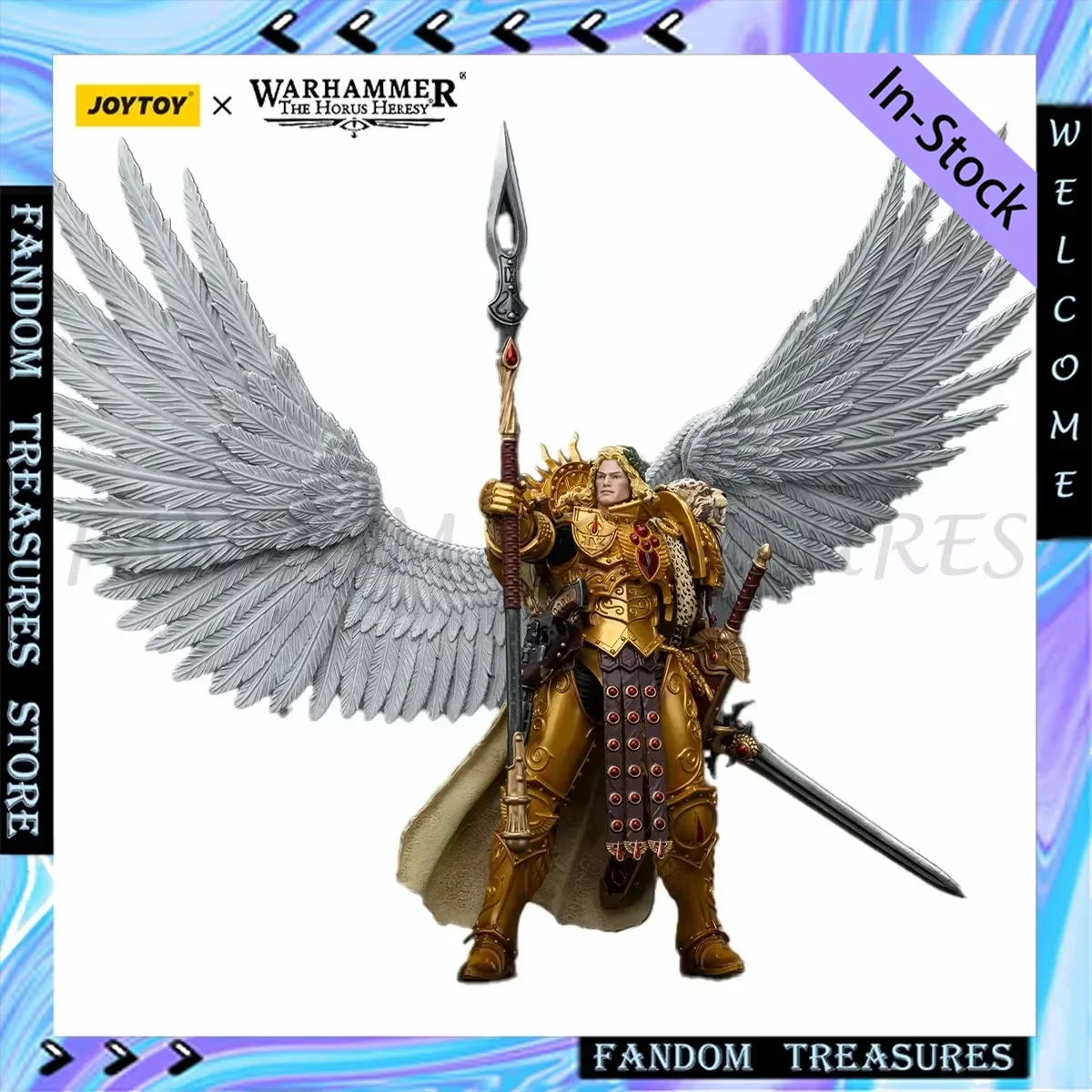 JOYTOY Warhammer The Horus Heresy 1/18 Anime Figures Blood Angels Sanguinius Primarch of The IXth Legion Action Figure Model Toy