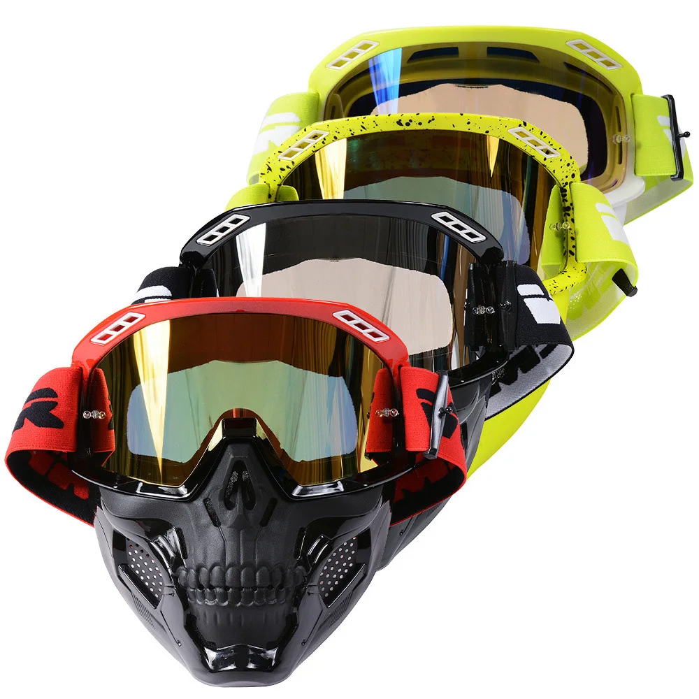 

Motocross Goggles Outdoor Cycling Riding Skiing Windproof Goggles Eyewear With Mask UV Protection Motorcycle Sunglasses Masks