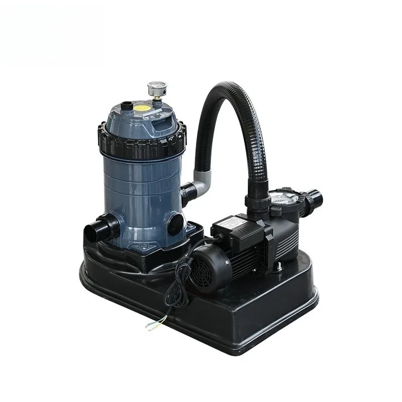Swimming pool paper core filter integrated with water pump, polyester fiber swimming pool filtration and disinfection equipment