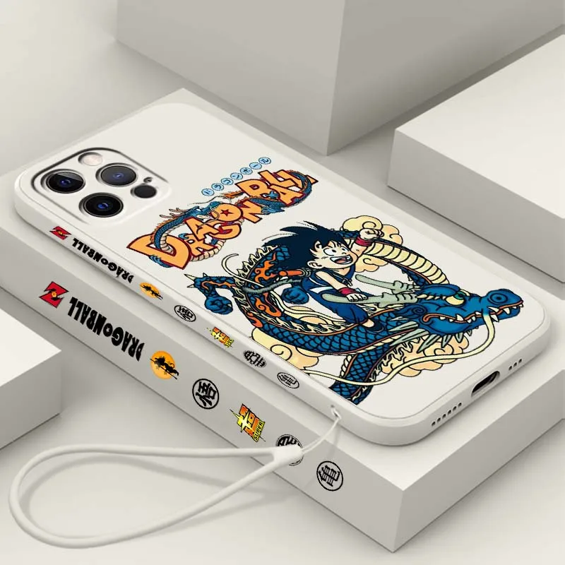 

Dragon Ball Popular Art Phone Case For Apple iPhone 17 Air 16 16e 15 14 13 12 11 XS Pro Max Plus Liquid Left Rope Cover