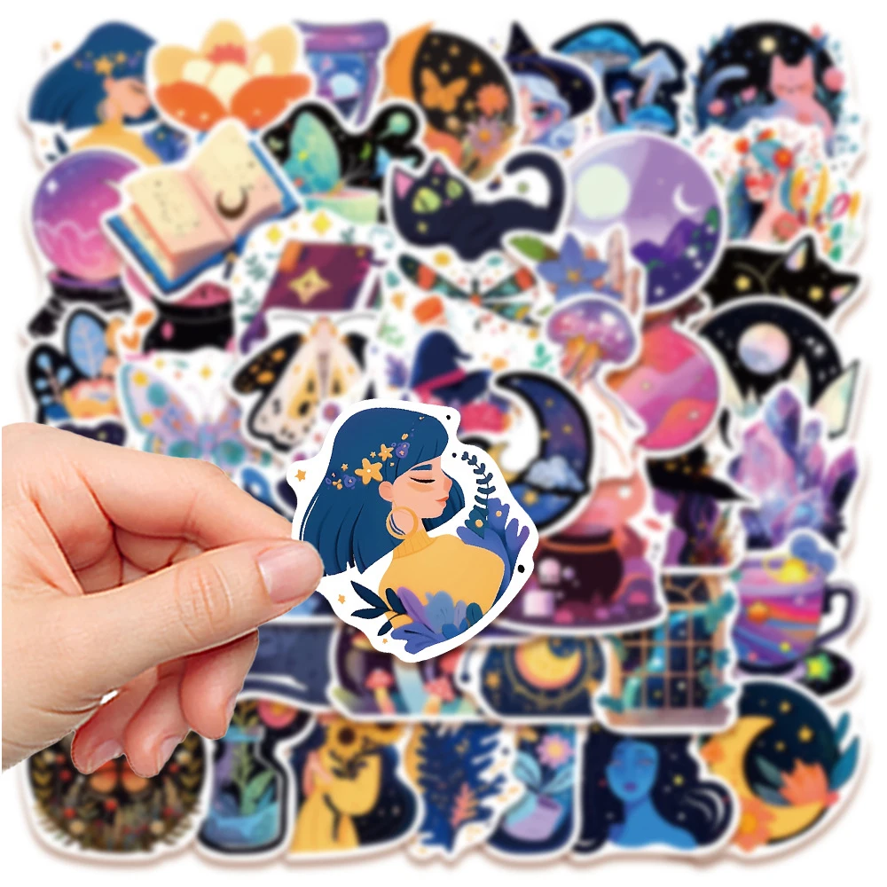 10/30/50pcs Kawaii Magic Cartoon Aesthetic Stickers for Kids Toys DIY Laptop Label Water Bottle Car Waterproof Sticker Decals