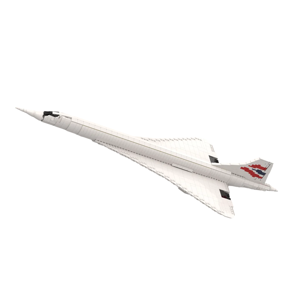 MOC Concorde Supersonic Airliner Building Blocks Concord Aircraft Model Building Blocks Brick France Plane Toys Kids Xmas Gift