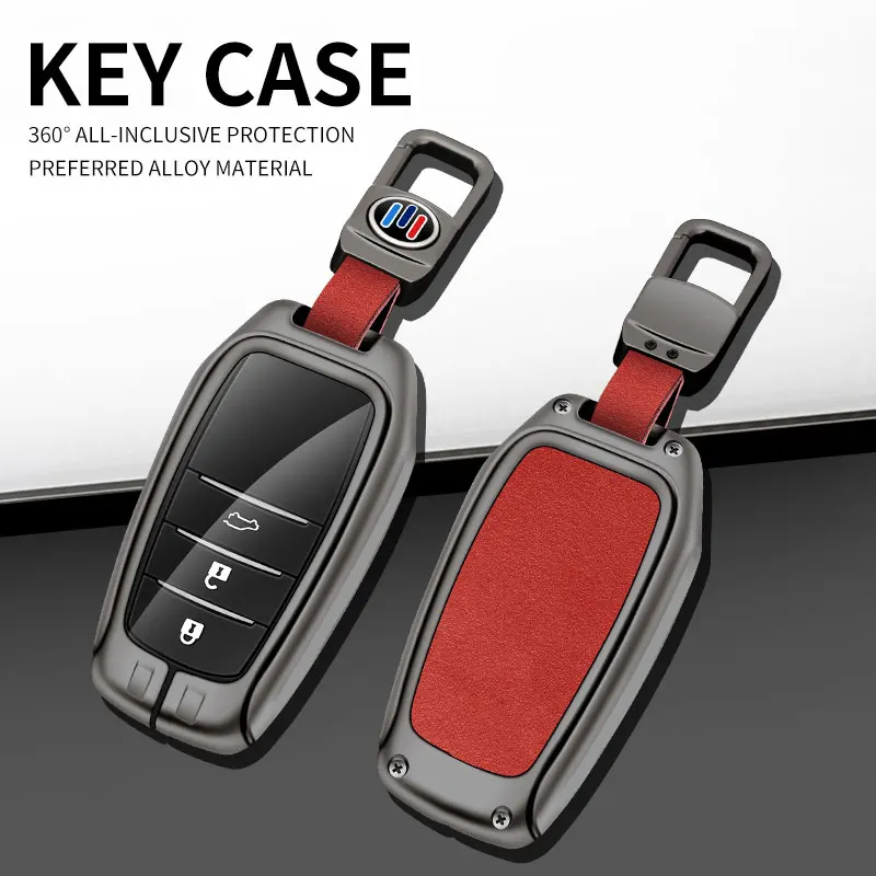 Leather Key Case For Toyota Hilux Yaris Corolla Rav4 CHR Revo Auris Innova Highlander Venza Fortuner