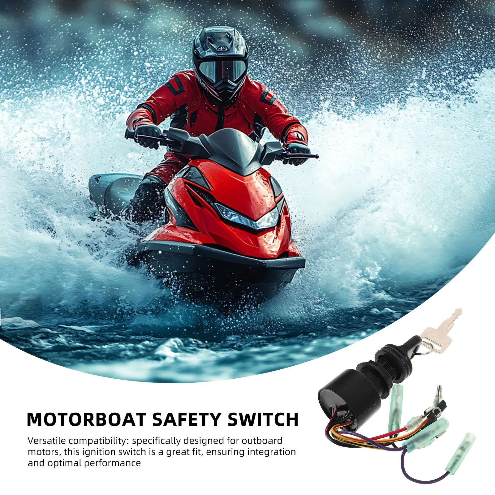 

Outboard Motor Ignition Switch Key Durable Material Easy Install Comprehensive Functionality Up Marine Use