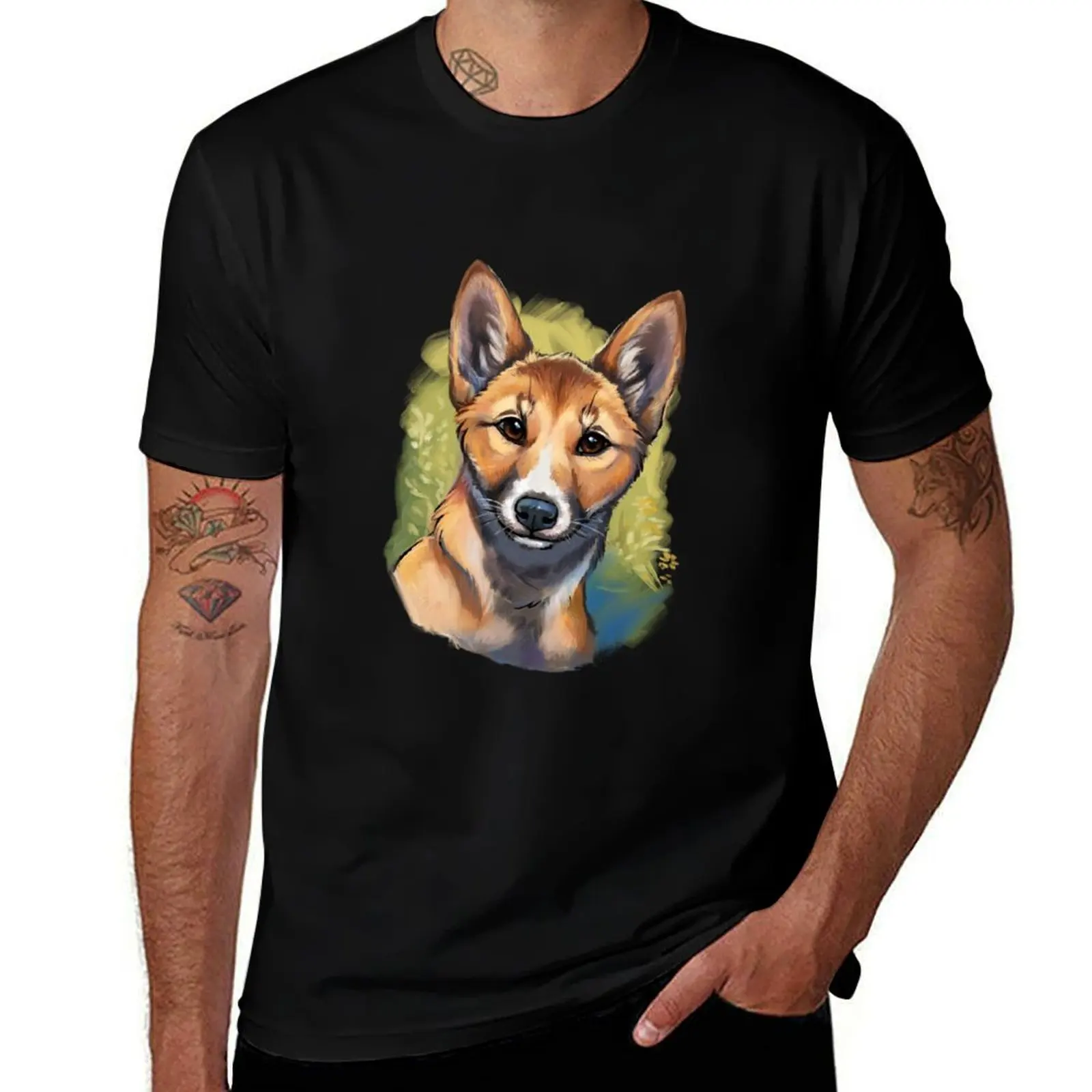 Wandi_Dingo by @sabiillustrates T-Shirt Basic Short Sleeve Cotton Blend T-Shirt