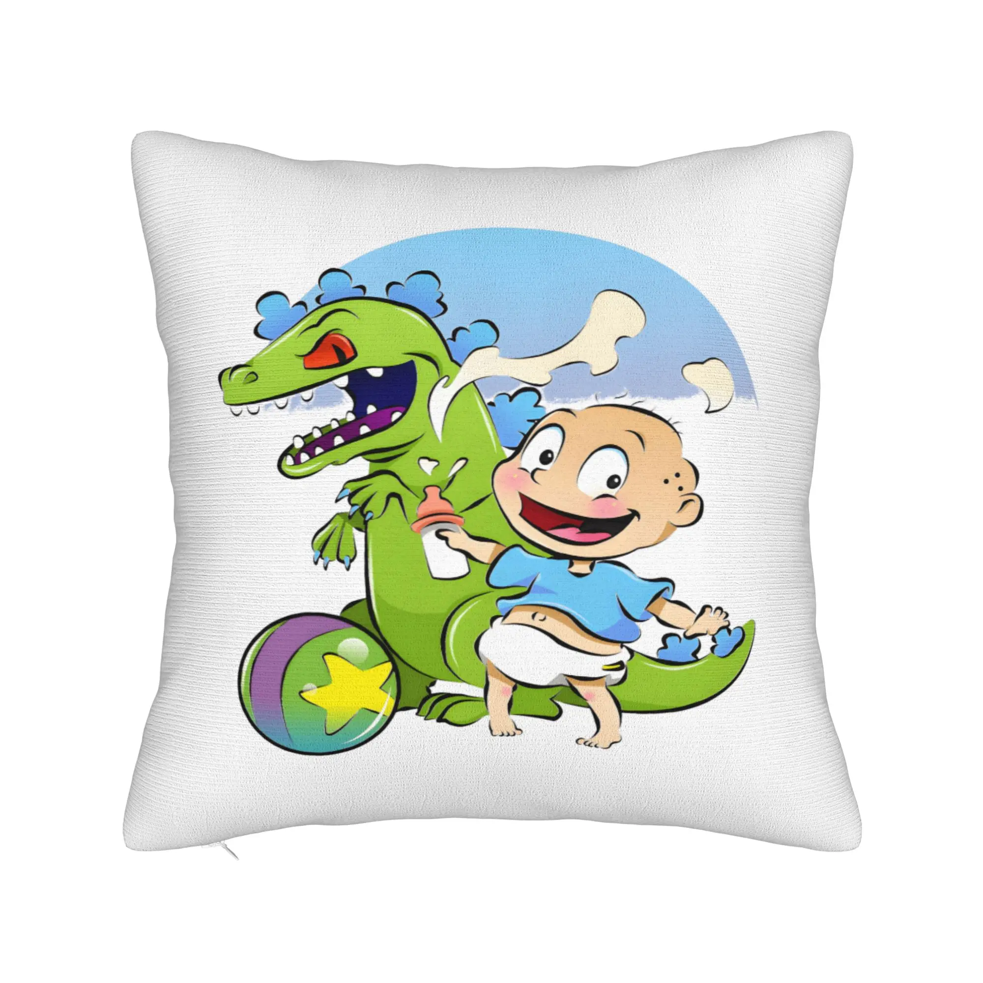Nostalgias Rugrats Pillow Case  Soft Pillow Cover For Living Room Bed Chair Retro Trendy Cushion Cover