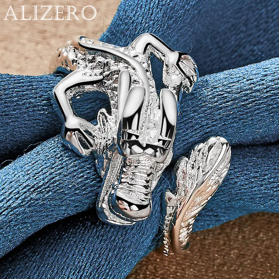 

ALIZERO 925 Sterling Silver Ring Dragon Ring For Men Classic Retro Rings Adjustable Opening Ring Fashion Jewelry