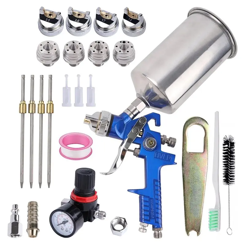 

GYTB-HVLP Spray Paint Gun Kit-For Automotive And DIY Projects Included 5 Nozzles 1000Cc Cup