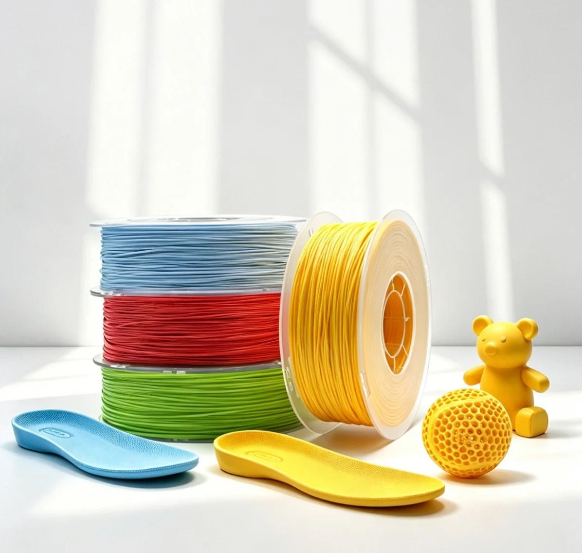 Matte TPU 95A Filament 1.75mm 1KG TPU Flexible 3D Printer Consumables High Strength Wear Resistant for Bambu Lab Creality