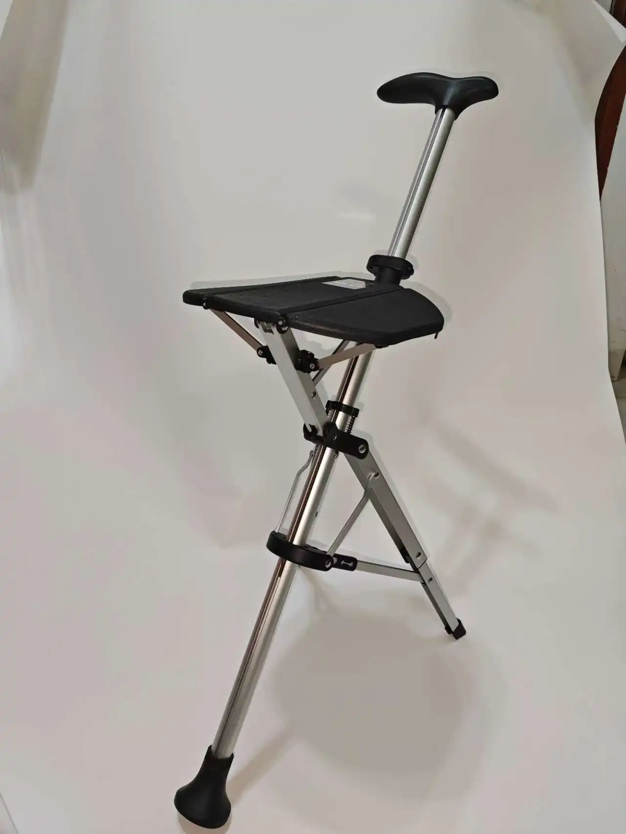 Folding cane stool cane chair lightweight non-slip walker cane