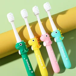 Cartoon Cute Dinosaur Children's Toothbrush Ultra Soft Bristles Care for Baby's Dental Healthy Suitable for Children Aged 3-12