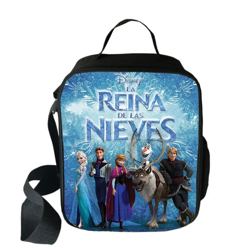 Disney Frozen Elsa Anna Lunch Bags cibo per studenti scatola per il pranzo isolata portatile ragazzi ragazze Cartoon School Lunch Bags Gift