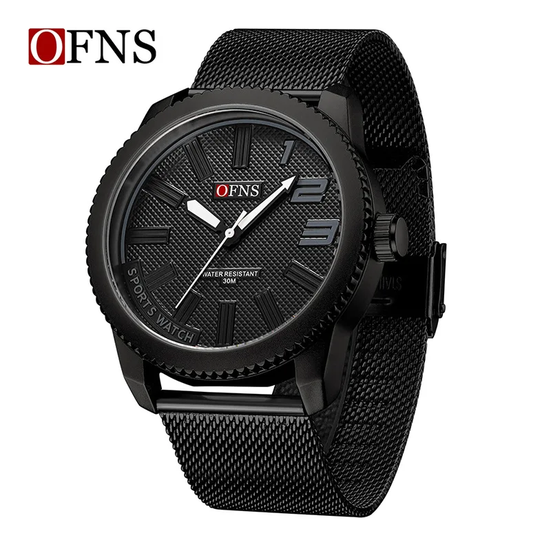 

OFNS* creative large dial quartz watch student waterproof high-value simple watch cross-border fashion watch men