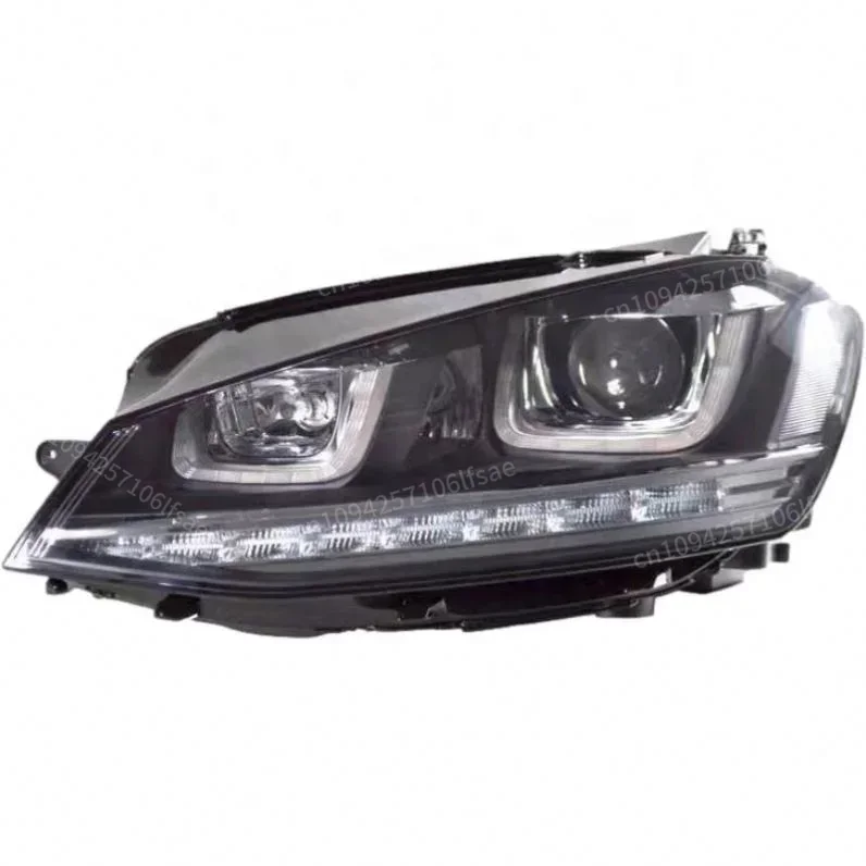 

In stock Upgrade led double U headlamp headlight plug and play for VW golf 7 head lamp head light 2014-2017