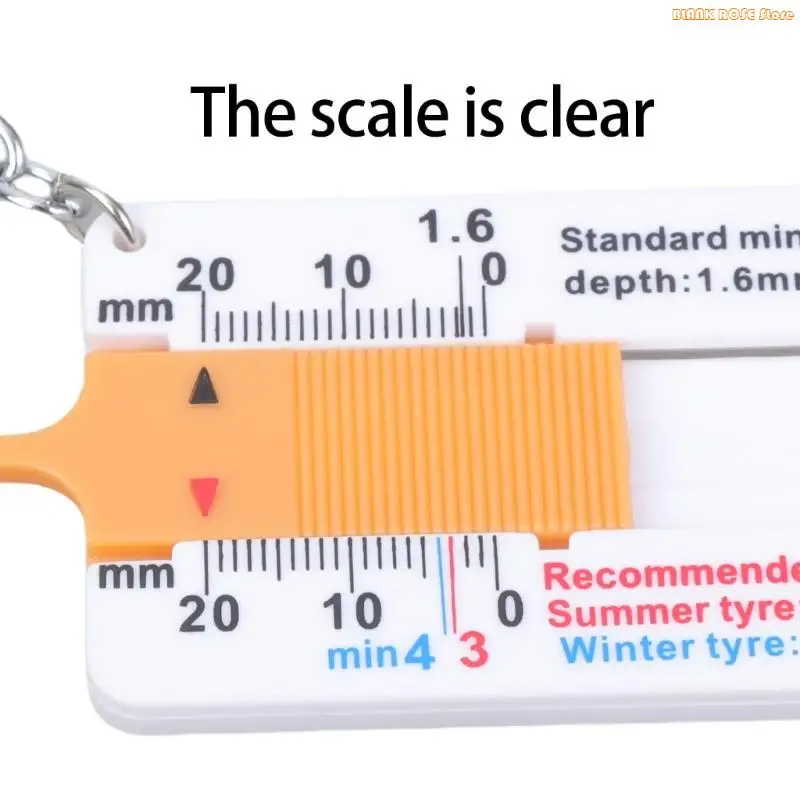 K1AE 4PCS Łatwe przenoszenie opon kroczy manotne narzędzie do pomiaru samochodowego Wyświetlacz skali cyfrowej łatwy do dla