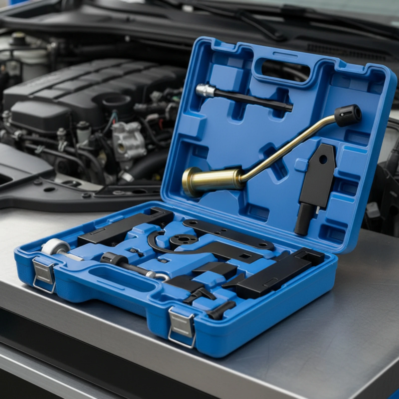 Camshaft Locking Alignment Timing Tool Kit Portable Timing Tool Kit with Carry Case Strong Easy to Store for Mechanics