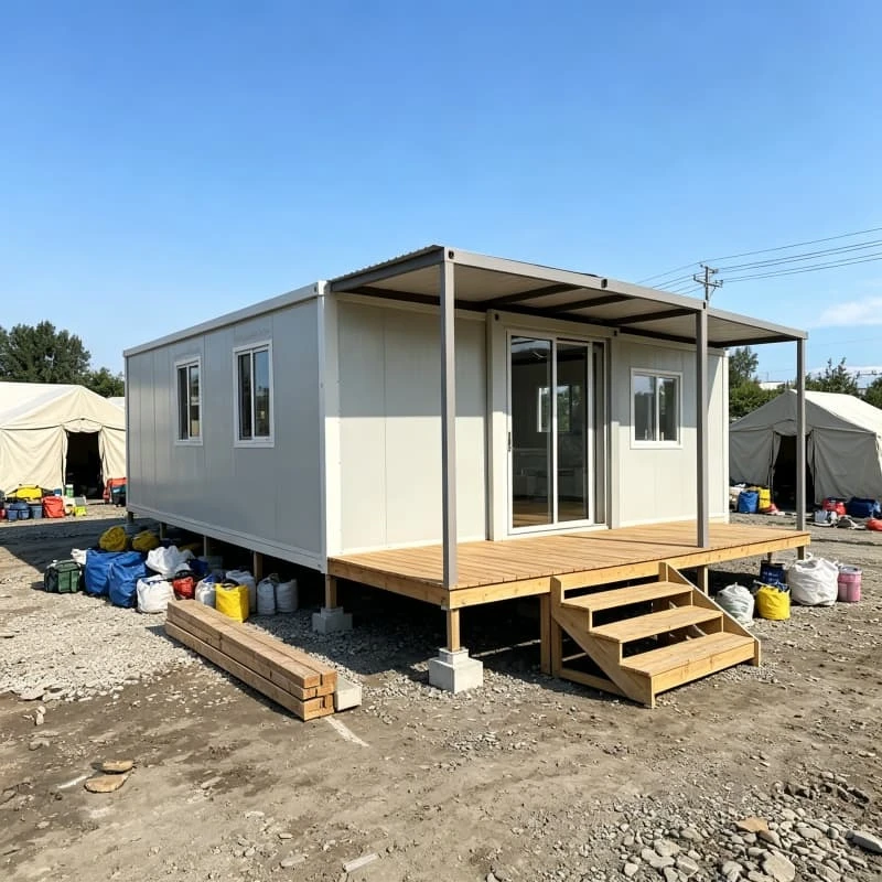Foldable Container House Expandable Flat Pack Unit Customized Eco Friendly Waterproof Cabin Farm Stay Holiday Rental Glamping