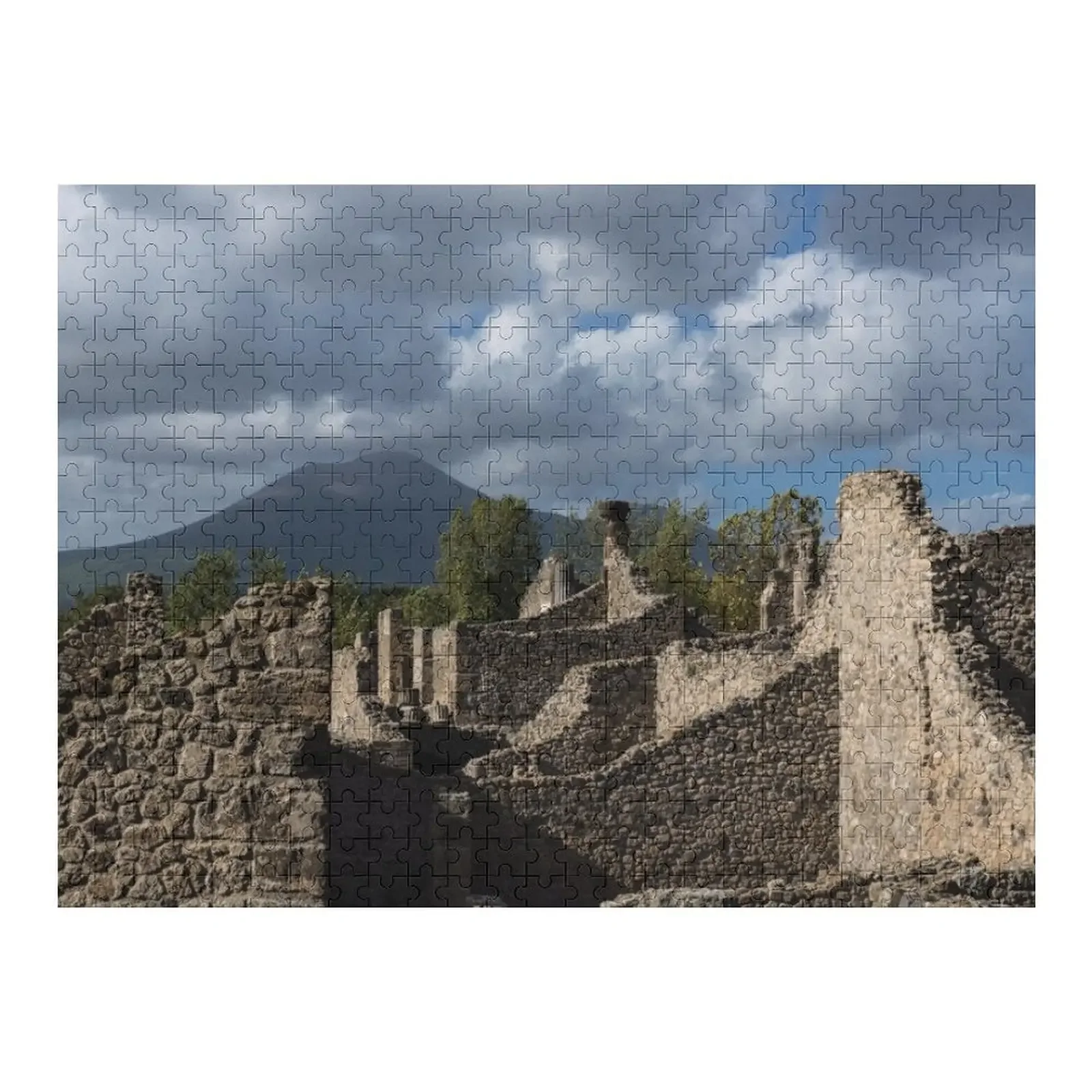 베수비우스 화산은 폼페이 유적 위에 자자로 서 있다 직소 퍼즐 게임 어린이 맞춤형 장난감 퍼즐
