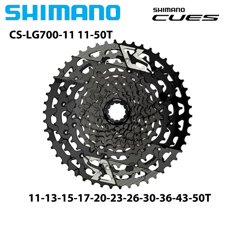 SHIMANO Cues 11Speed LINKGLIDE Cassette LG400-11 45T 50T LG700-11 for MTB Mountain Bike Freewheel Sprocket Original Bicycle Part