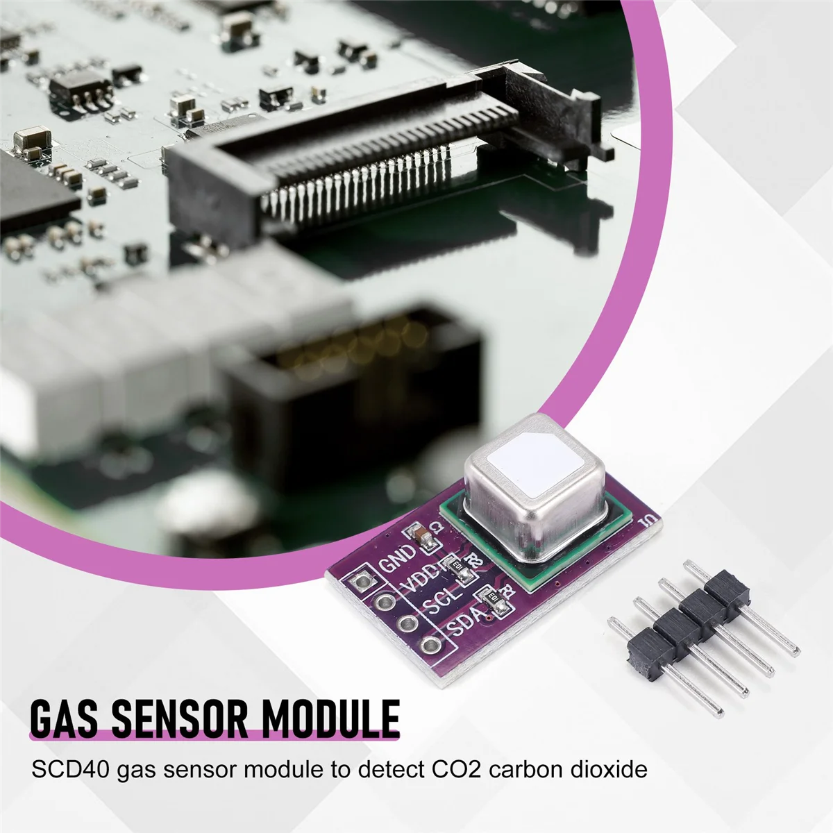 

M85K SCD40 Gas Sensor Module Detects CO2 Carbon Dioxide Temperature and Humidity 2 in 1 Sensor