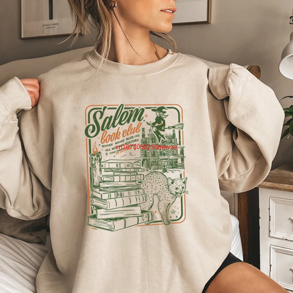 Salem Book Club Sweatshirt Bookish Halloween Sweater Spooky Book Lover Hoodie Salem Witches Shirt Salem Witches Sweatshirts