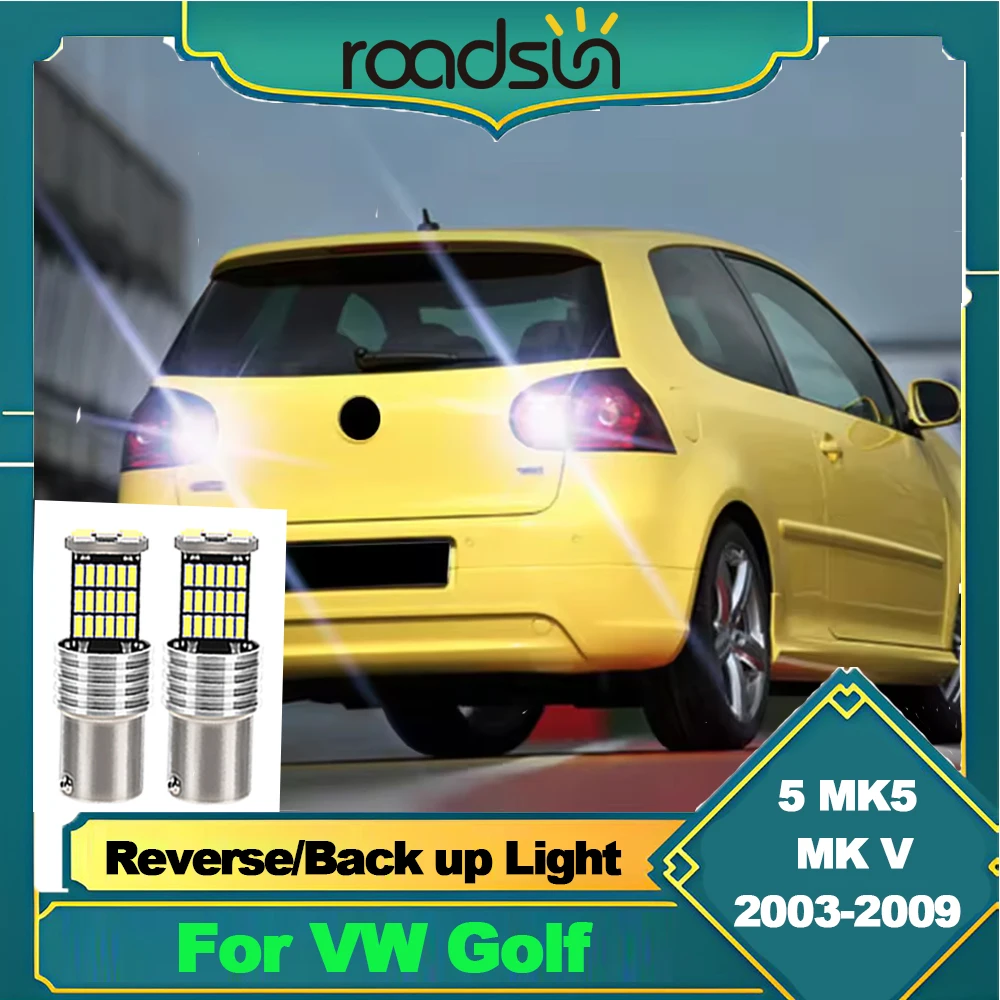 2PCS 1156 Canbus For VW Golf 5 MK5 MK V 2003-2009 LED Backup Reverse Back Up Light Bulbs