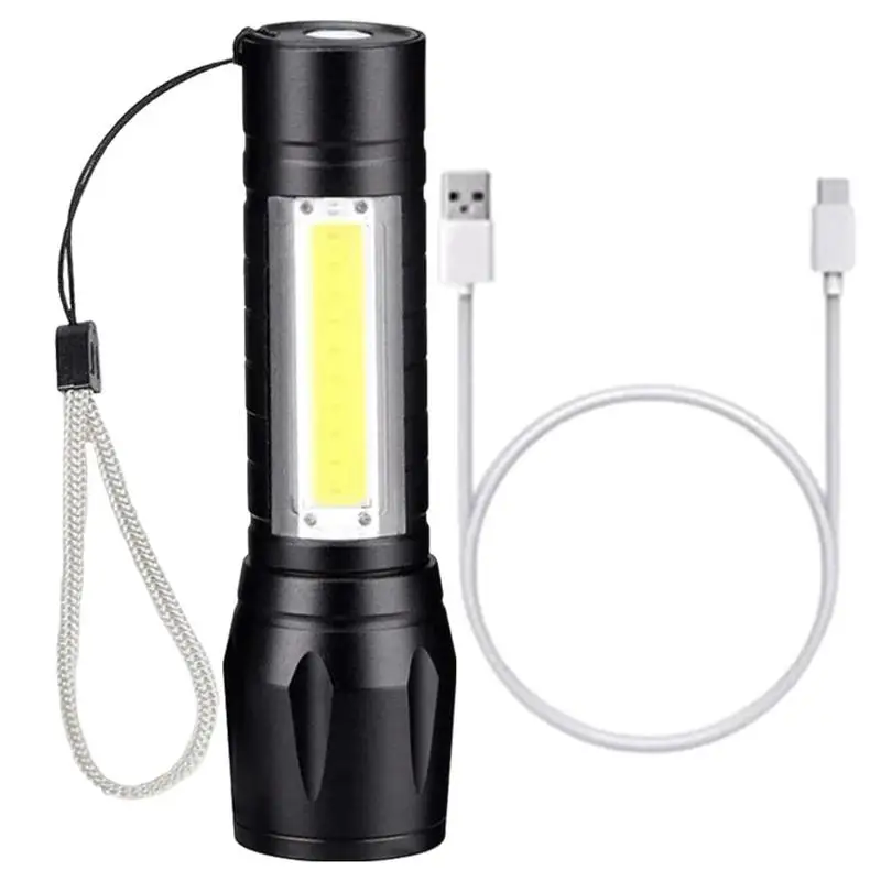 Super Bright Led Flashlight Led Flashlight Small Super Bright Side Light Rechargeable USB Multi-purpose Portable Flashlight For