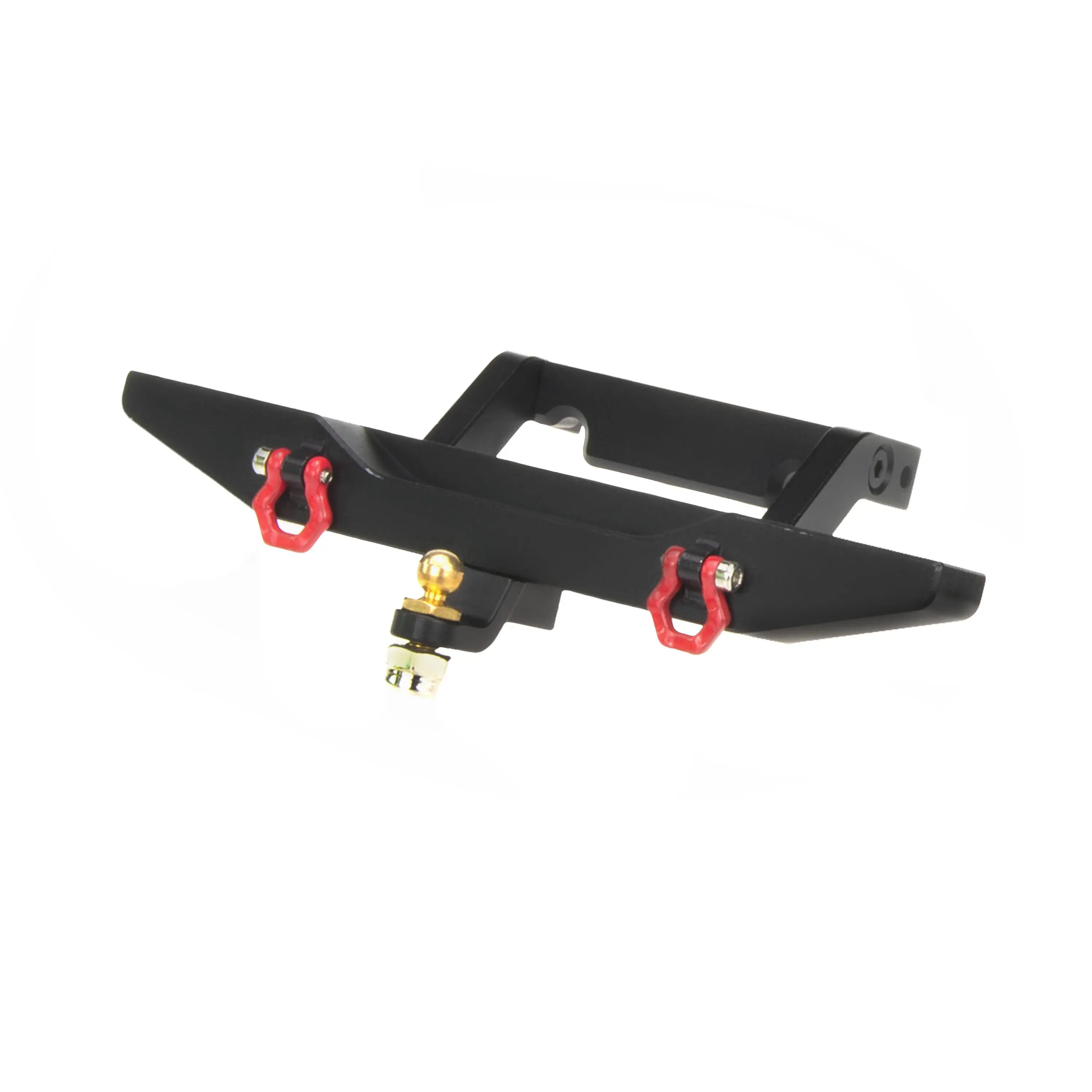 HFLRC Front Rear Bumper Winch Mount D-Rings Tow Ball for Traxxas TRX-4M 1/18 Land Rover Defender Mini RC Crawler Upgrades Black
