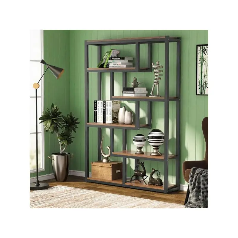 خزانة تخزين للكتب ومستلزمات التنظيم، تصميم حديث، هيكل خشبي متين، مرن وأنيق، مثالي لـ #6