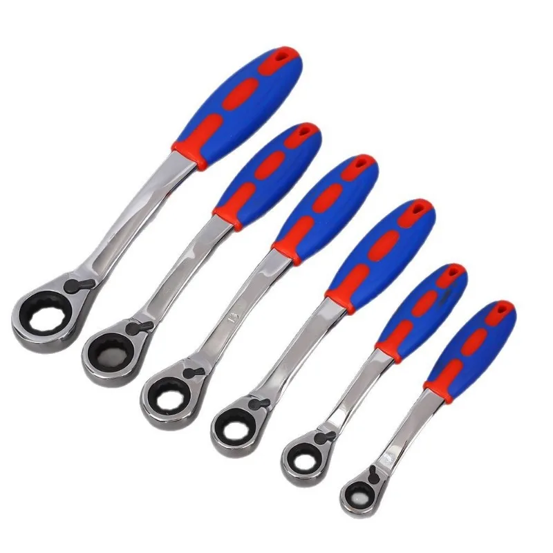 

BIESUO Fast Positive and Negative Ratchet Wrench Two-way Automatic PLX Plastic Handle Wrench Home Car Maintenance Combination