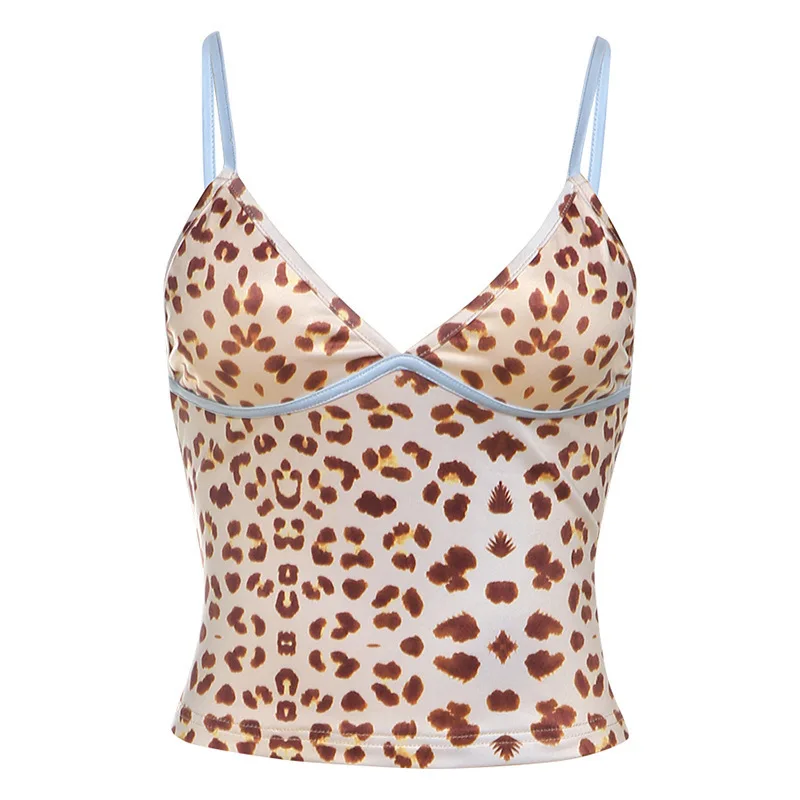 

Wind 2025 Spring New Women's Clothing Spicy Girl Sexy Bareback Leopard Print And Slimming Tank Top For Women