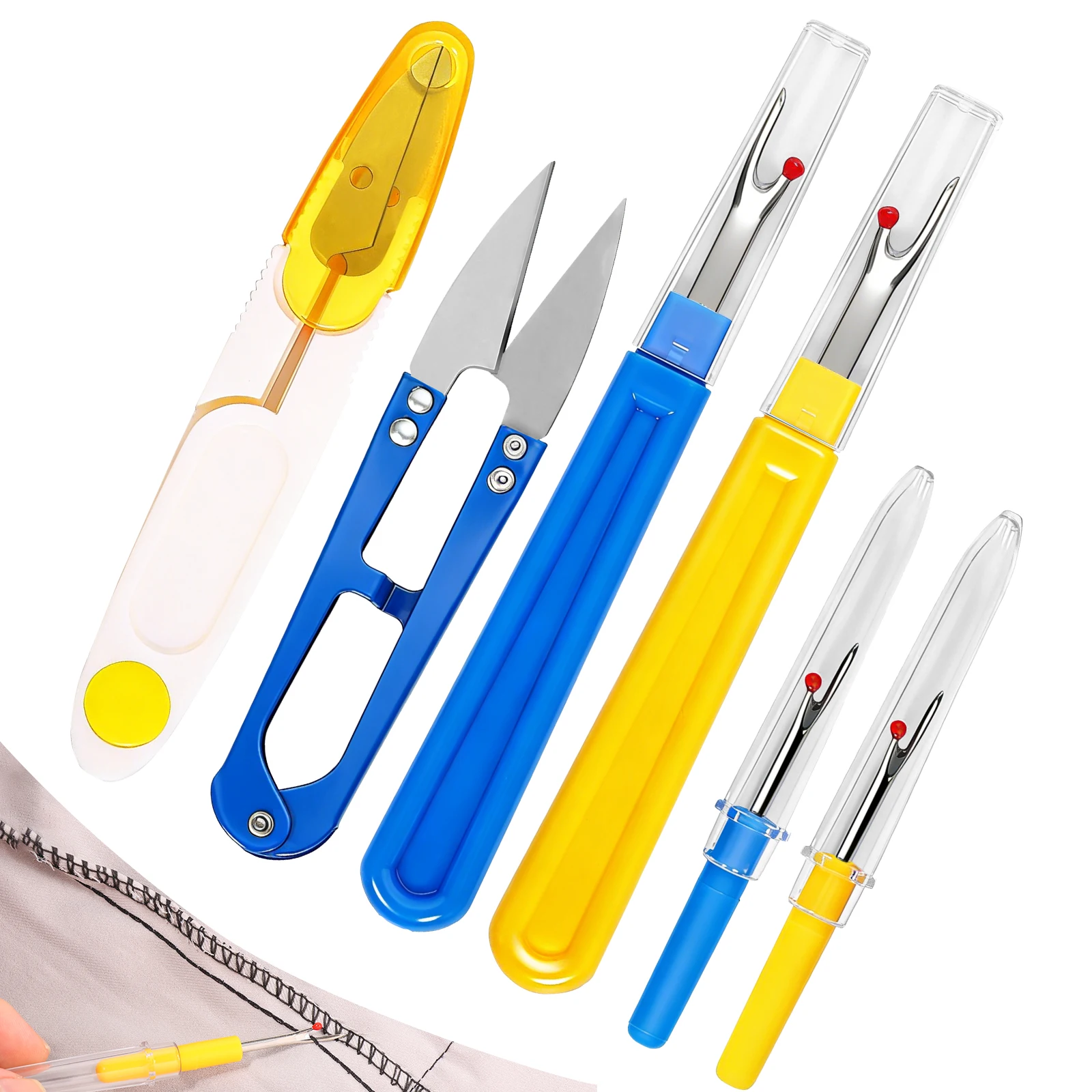 

5/6 Pcs Seam Thread Remover Kit Multi-purpose Sewing Seam Ripper Kit Professional Stitch Cutter Tools for Removing Unwanted Hems