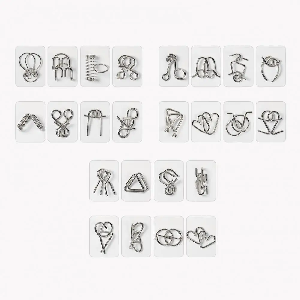 Casse-tête Puzzle anneau métal Puzzle anneau casse-tête 3d fil jeu pour enfants adultes éducatif Iq Test jouet pour garçons filles