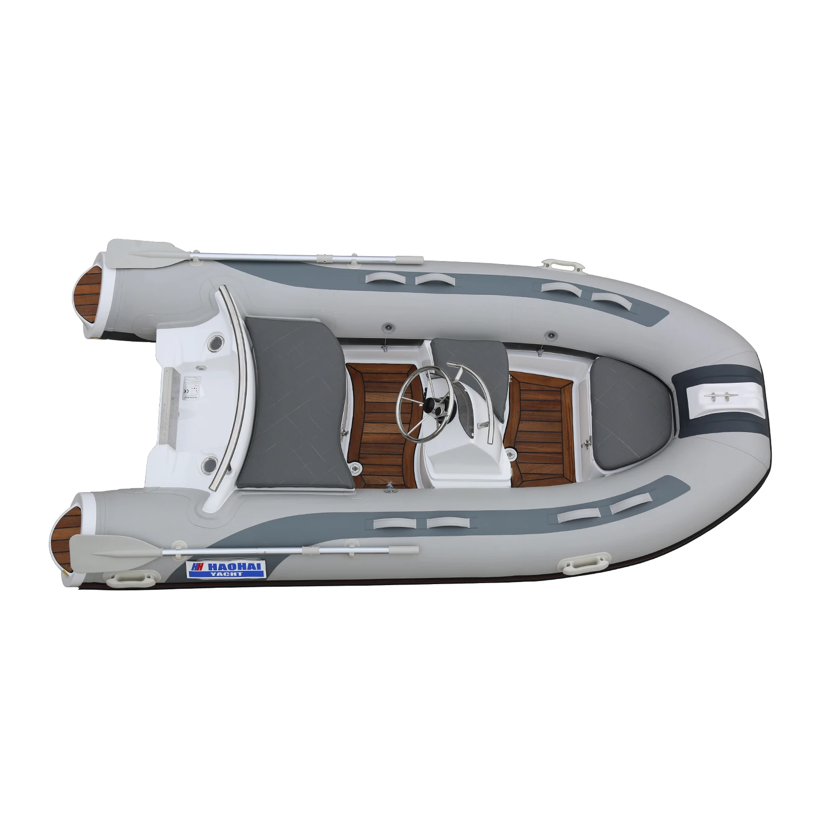 New Model 3.3m RIB Inflatable Fishing Boat Rigid PVC 0.9mm Hull Material For Drifting