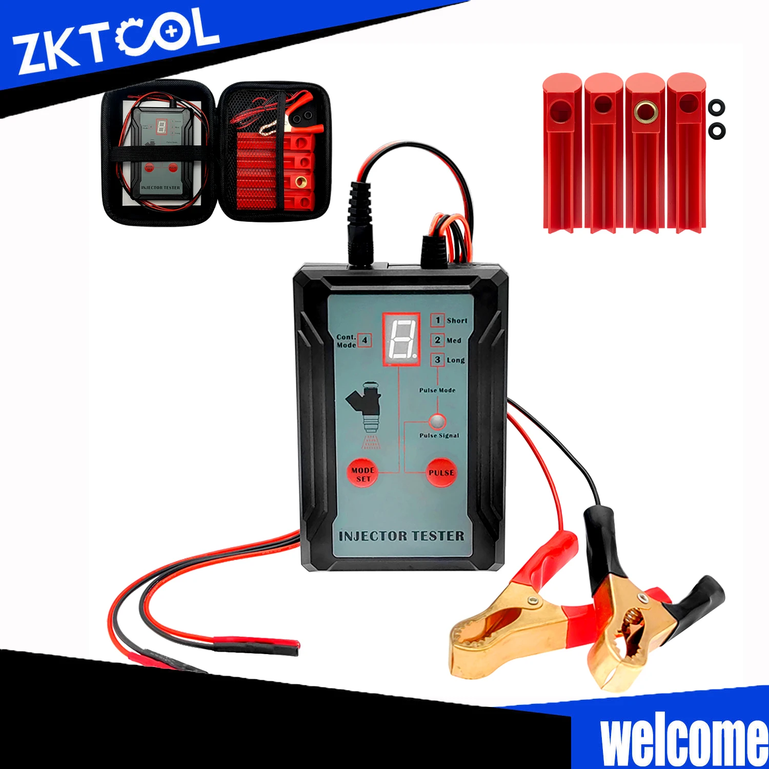 Upgraded Fuel Injector Tester & DIY Cleaning Tool - Test Two Injectors Simultaneously 8 Pulse Power Drive Modefuel injector test