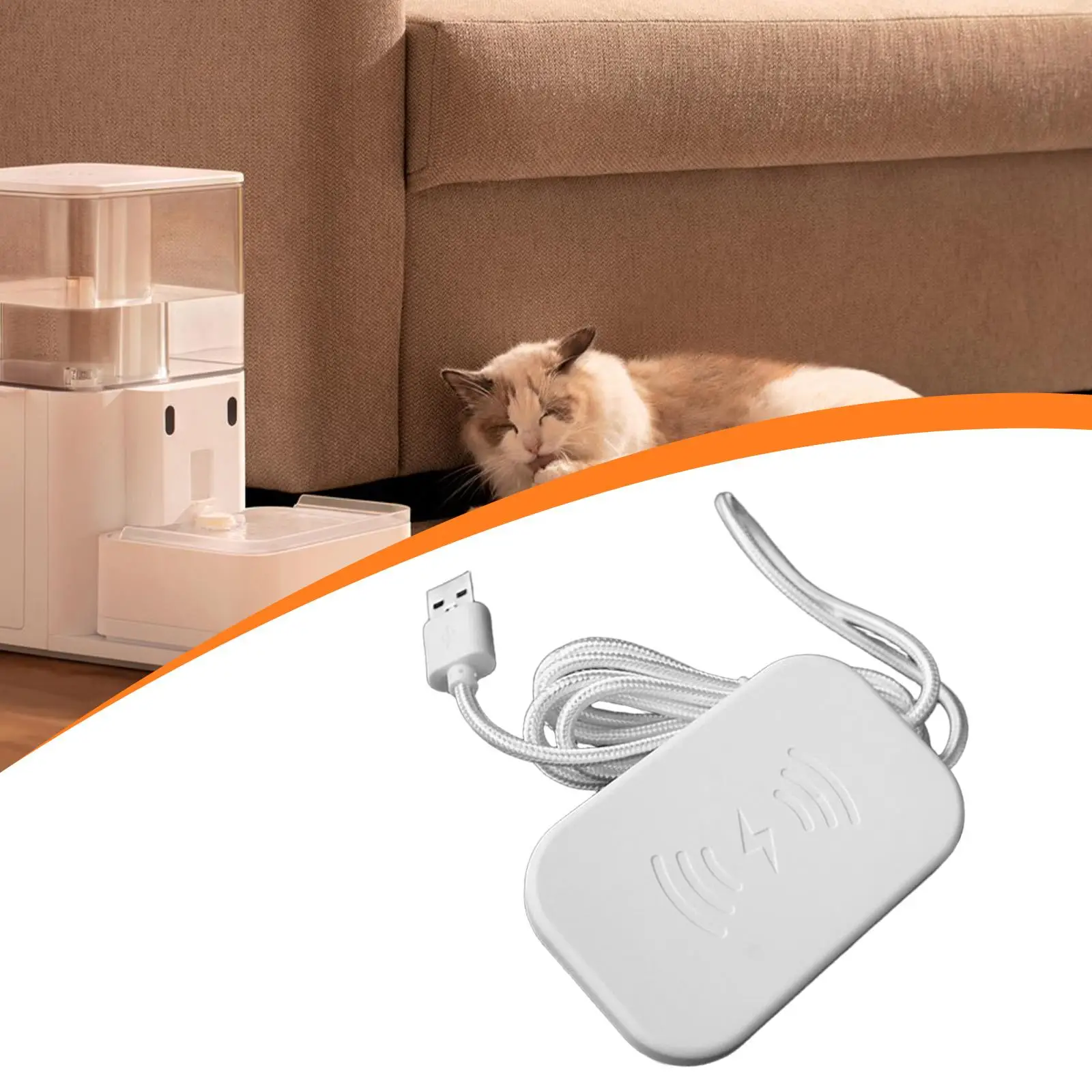 Sólo Base del transmisor, reparación práctica USB pequeña profesional para bricolaje, reemplazo blanco para bomba de fuente de agua para mascotas